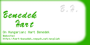 benedek hart business card